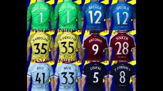 West Ham United full kits complete with cup name set font 21/22 for sider PES 2021 by junkman_!