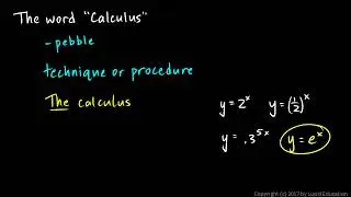Calculus 1.1d - The word `Calculus`