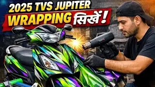 🚀 2025 TVS JUPITER Full Wrapping Video | Scooter Wrapping Step by Step | Wrapping Teach