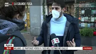 Milano: le partenze verso il sud nell'ultimo we giallo - Agorà 18/12/2020