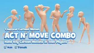Hand Key Cartoon Motions with Toon Physics | Classical Toon Styles for iClone & ActorCore