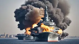 Tense situation! Russian SU-57 pilot blows up US aircraft carrier carrying 70 F-16 fighter jets in t