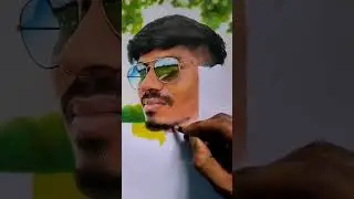 Drawing Realistic portrait using colour pencils #shorts