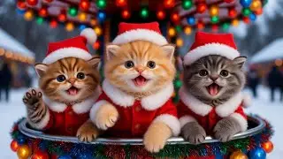 🎄 Cute Christmas Kittens at Holiday Market 🐱 | Funny Cats & Jingle Bells for Kids