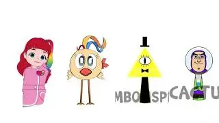 Sprunki, @RainbowRuby , Bekky from @WheresChicky , Bill Cipher and buzz Quartet!