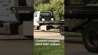 2003 f650 rollback with a Cummins towed f350 #f350 #ford #fummins #cumminspower #towtruck