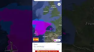 Size Comparison Poland VS Spain #europe #euro2024 #europegeography #edit