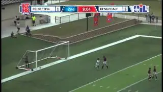 Kennedale's (TX) Allie Thornton catches the keeper out of the net