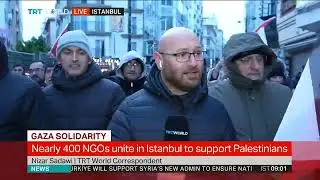 Protesters March In Istanbul To Show Solidarity With Palestinians