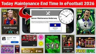 Время окончания технического обслуживания сегодня в eFootball 2026 Mobile | Техническое обслужива...