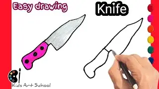 How to Draw Knife |Knife Drawing for Kids |Easy Knife Drawing Step by Step| Knife Drawing for School