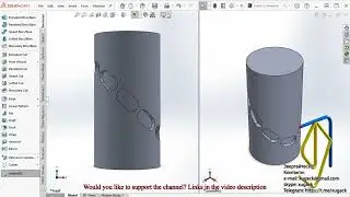 Slots along a curve around a pipe | Прорізи вздовж кривої навколо труби |