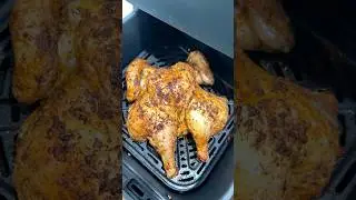 Easy air fried spatchcocked chicken