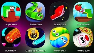 Apple Worm,Snakes Zone,Snake Clash,Snake Puzzle,Worm Hunt,Giant Snake Battle io,Worms Dash,WormsZone