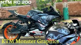 Finally Apni Modified 🔥 KTM RC200 New Beast Edition Graphics 👿 / Sticker, Decal kit | Ready My Crush