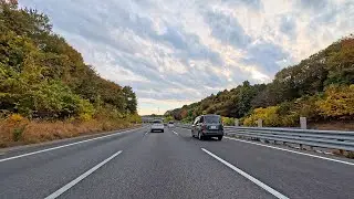 秋の常磐道　茨城県区間をドライブ　中郷SAから谷和原ICまで　Driving on Joban Expressway in autumn