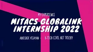 NIT Trichy to University of Toronto || Mitacs Globalink Internship 2022 || Fully Funded ||Experience