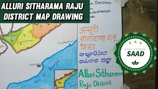 Alluri Sitharama Raju district map drawing | Indian districts maps series | Episode 1