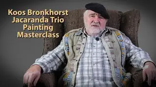 Koos Bronkhorst | Jacaranda trees Landscape | Painting masterclass