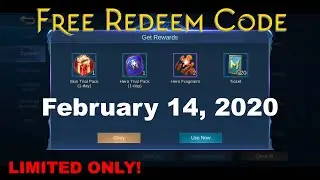 [LIMITED] FREE Gift | REDEEM CODE | Mobile Legends Bang Bang | February 14, 2020 Redeem Code