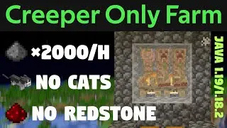 Руководство по ферме криперов в Minecraft (2000 пороха в час, без кошек, легко и просто) Java 1.19/1.18.2