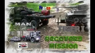 RC Truck Amewi 6X6 MAN KAT1, Terminator, Tiger 1 Panzer Tank, Recovery Mission, Off Road