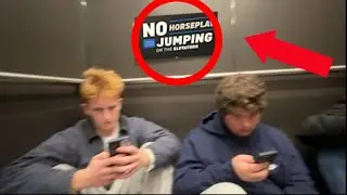 We got stuck in an elevator at top golf