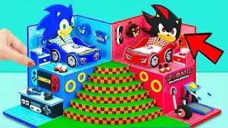 Build sonic the hedgehog house in real life with cardboard and clay step by step