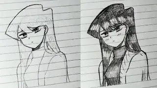 How To Draw Komi | Easy Anime Drawing | Komi can't communicate | Tutorial |