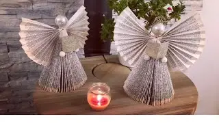 Angelo Natalizio  Fai da te con foglie di un vecchio libro👼🧑‍🎄🌲 Tutorial facilissimo