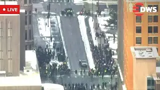 LIVE: Mass Protest Erupts in Minneapolis Outside City Hall Caught from Above | DWS News | AC14