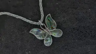 Bali Silver Jewelry Wholesale Pendant Featuring Paua Shells