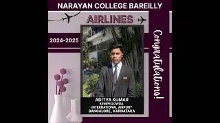 Bangalore Airport par Job Pakar khus hue ADITYA KUMAR. |NARAYAN COLLEGE BAREILLY|