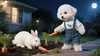 Watch baby pupper and its mama dog catch the carrot thief! 🕵️&zwj;♂️🥕Compilation