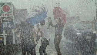RAIN HITS ASIA! Monster Storm Terror in Japan! Crazy Rain Rages Without Mercy!