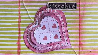 TUTORIAL 5 - stacking heart embellishment using stencils for my 12x12 folio