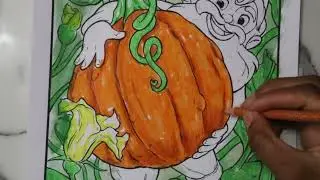 growing a huge pumpkin - Gnomes || speed coloring Part 1