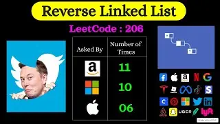 Linked List Interview Question@ Twitter, Amazon, Apple, Google, Microsoft | Reverse Linked List: 206