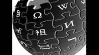 Black Wikipedia logo