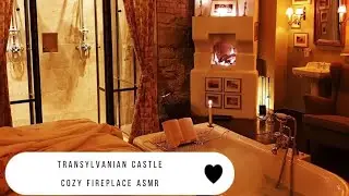 Zabola Castle Bathroom, Transylvania | Medieval Fireplace & Bath ASMR | 30min Real Location