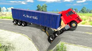TRUCKS VS POTHOLES - BEAMNG DRIVE