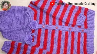 Crochet Part 1 5-6 year old baby Cardigan, Woolen Jacket, Woolen Cardigan, woolen cardigan sweater