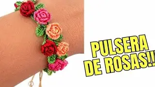 Pulsera Elegante a Crochet/ Tejido Fino y Delicado