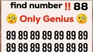Find The Number 88, only genius person can find.