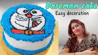 doremon cake design/ doremon cake easy decoration/ how to make doremon cake decoration