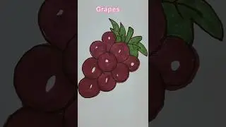 How to draw grapes easy drawing #art #drawing #shorts #ytshorts