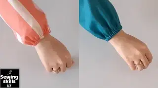 How to sew elastic sleeves in an easy way | Elastic sleeve sewing tutorial