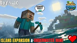 100 Days Survival on Ocean 🌊 | Base Expansion & Diamonds (Day 4&ndash;10)