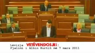 Lëvizja VETËVENDOSJE! - Fjalimi i Albin Kurtit në seancën e Kuvendit më 7 mars 2011