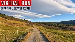 Virtual Run On Gravel In Beautiful Nature Scenery | Treadmill Workout